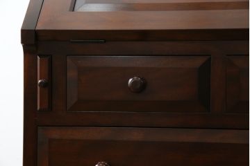 中古　超美品　松本民芸家具　#33A型　コンパクトなライティングビューロー(机、デスク、在宅用、在宅ワーク用、ワークデスク、引き出し)(定価約40万円)(R-082695)