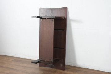 中古　希少!!　特注品　天板無垢材　岩谷堂箪笥　重厚感と装飾性を兼ね備えた金具付きローテーブル(センターテーブル、リビングテーブル、座卓、民芸家具)(製作費約50万円)(R-082696)