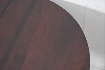 中古　美品　松本民芸家具　脚のデザインがシックな#13型T・Fバタフライ卓(バタフライテーブル、サイドテーブル、ラウンドテーブル、丸テーブル、ドロップリーフテーブル、カフェテーブル、コーヒーテーブル)(定価約18万円)(R-082697)