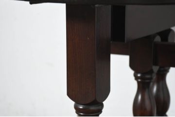 中古　美品　松本民芸家具　脚のデザインがシックな#13型T・Fバタフライ卓(バタフライテーブル、サイドテーブル、ラウンドテーブル、丸テーブル、ドロップリーフテーブル、カフェテーブル、コーヒーテーブル)(定価約18万円)(R-082697)