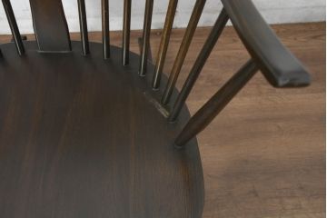 中古　美品　激レア　ERCOL(アーコール)　フラワーバッグ　Latimer(ラティマー)　美しい曲げ木と高背のデザインが特徴のロッキングチェア(ラティマーチェア、チェアメーカーズチェア、Chairmakers Chair、アームチェア、揺り椅子、イス、椅子、英国)(R-082698)