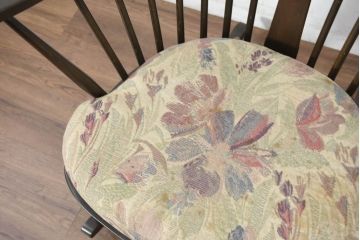 中古　美品　激レア　ERCOL(アーコール)　フラワーバッグ　Latimer(ラティマー)　美しい曲げ木と高背のデザインが特徴のロッキングチェア(ラティマーチェア、チェアメーカーズチェア、Chairmakers Chair、アームチェア、揺り椅子、イス、椅子、英国)(R-082698)