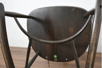 中古　美品　激レア　ERCOL(アーコール)　フラワーバッグ　Latimer(ラティマー)　美しい曲げ木と高背のデザインが特徴のロッキングチェア(ラティマーチェア、チェアメーカーズチェア、Chairmakers Chair、アームチェア、揺り椅子、イス、椅子、英国)(R-082698)