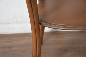 中古　イタリア　大理石トップのかわいいデザインのサイドテーブル(フラワースタンド、コンソールテーブル、ナイトテーブル、花台、飾り台)(R-082699)