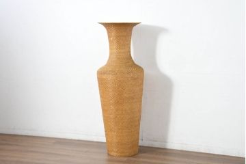 アジアンビンテージ　激レア　希少品!　他ではまず見ない圧巻のサイズ感が魅力の特大フラワーベース(壺、ツボ、置物、花瓶、店舗什器、ヴィンテージ)(定価約40万円)(R-082700)