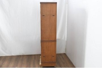 和製ビンテージ　美品　屋久杉　優しい色合いと杢目が魅力的な茶箪笥(茶タンス、収納棚、戸棚、茶棚、飾り棚、キャビネット、ヴィンテージ)(R-082701)