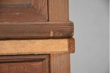 和製ビンテージ　美品　屋久杉　優しい色合いと杢目が魅力的な茶箪笥(茶タンス、収納棚、戸棚、茶棚、飾り棚、キャビネット、ヴィンテージ)(R-082701)
