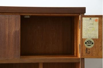 和製ビンテージ　美品　屋久杉　優しい色合いと杢目が魅力的な茶箪笥(茶タンス、収納棚、戸棚、茶棚、飾り棚、キャビネット、ヴィンテージ)(R-082701)