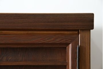 和製ビンテージ　美品　屋久杉　優しい色合いと杢目が魅力的な茶箪笥(茶タンス、収納棚、戸棚、茶棚、飾り棚、キャビネット、ヴィンテージ)(R-082701)