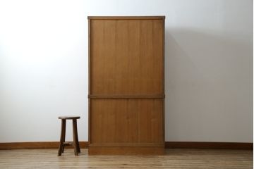 和製ビンテージ　美品　屋久杉　優しい色合いと杢目が魅力的な茶箪笥(茶タンス、収納棚、戸棚、茶棚、飾り棚、キャビネット、ヴィンテージ)(R-082701)