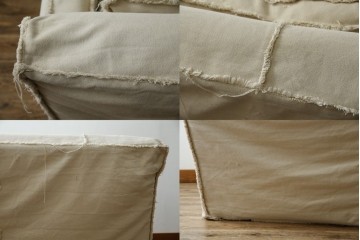 中古　HALO(ハロ)　Rayla(レイラ)　ダメージ加工　ルーズな仕上がりが魅力!!ヴィンテージスタイルが空間にこなれた風合いと深みを演出する2人掛けソファ　(R-082702)