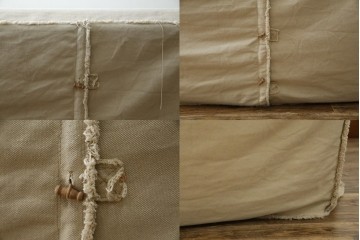 中古　HALO(ハロ)　Rayla(レイラ)　ダメージ加工　ルーズな仕上がりが魅力!!ヴィンテージスタイルが空間にこなれた風合いと深みを演出する2人掛けソファ　(R-082702)