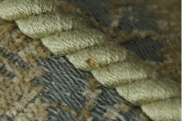 中古　美品!!　イギリス　高級品!!　英国高級家具ブランド　Art forma(アートフォーマ)　キャスター付き!上品なファブリックが魅力的な3人掛けソファ(トリプルソファ、三人掛け、3P、英国)(定価約65万円)(R-082707)