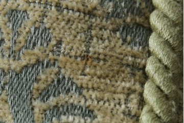 中古　美品!!　イギリス　高級品!!　英国高級家具ブランド　Art forma(アートフォーマ)　キャスター付き!上品なファブリックが魅力的な3人掛けソファ(トリプルソファ、三人掛け、3P、英国)(定価約65万円)(R-082707)