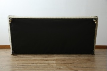 中古　美品!!　イギリス　高級品!!　英国高級家具ブランド　Art forma(アートフォーマ)　キャスター付き!上品なファブリックが魅力的な3人掛けソファ(トリプルソファ、三人掛け、3P、英国)(定価約65万円)(R-082707)