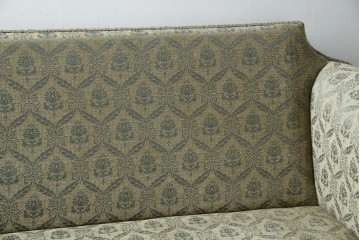 中古　美品!!　イギリス　高級品!!　英国高級家具ブランド　Art forma(アートフォーマ)　キャスター付き!上品なファブリックが魅力的な3人掛けソファ(トリプルソファ、三人掛け、3P、英国)(定価約65万円)(R-082707)