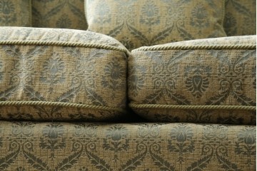 中古　美品!!　イギリス　高級品!!　英国高級家具ブランド　Art forma(アートフォーマ)　キャスター付き!上品なファブリックが魅力的な3人掛けソファ(トリプルソファ、三人掛け、3P、英国)(定価約65万円)(R-082707)