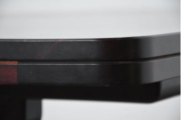 中古　国産職人手作り　水目桜(ミズメザクラ)　大振りな民芸調のダイニングテーブル(6人掛け、4人掛け、4人用、6人用、食卓、作業台)(R-082708)