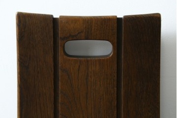 中古　美品　希少な廃番品!!　カリモク家具(karimoku)　ナラ(楢)材　持ち手付き　和モダンなハイバックチェア4脚セット　(R-082709)