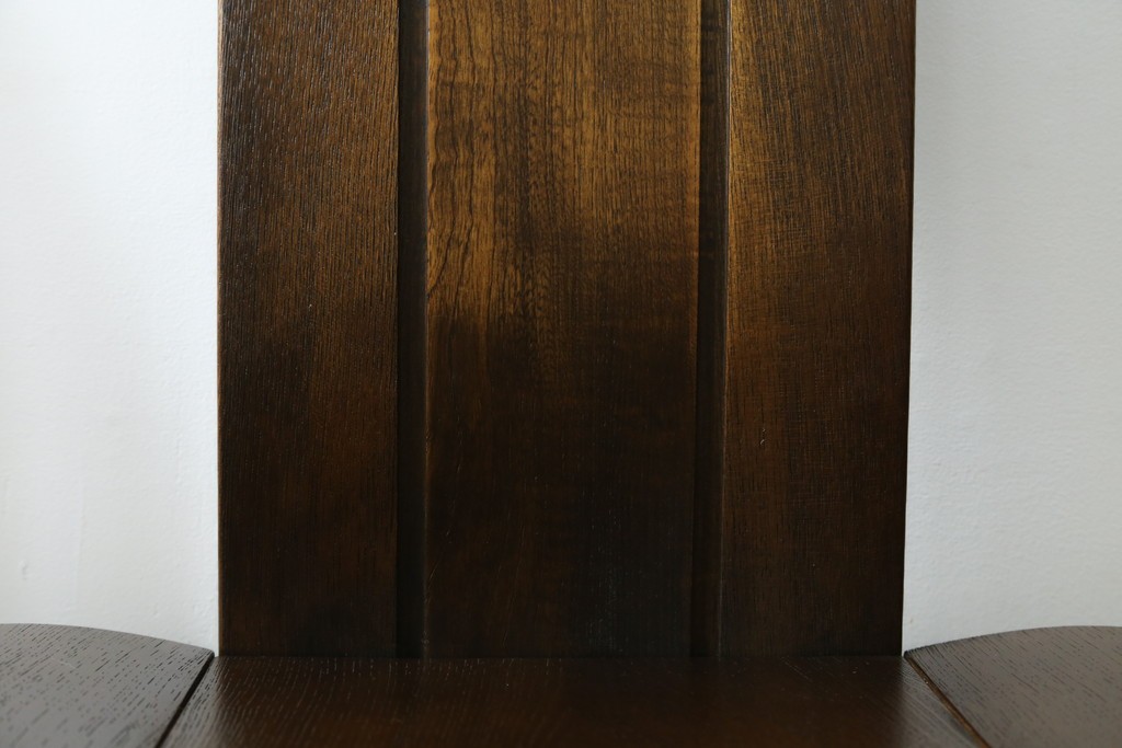 中古　美品　希少な廃番品!!　カリモク家具(karimoku)　ナラ(楢)材　持ち手付き　和モダンなハイバックチェア4脚セット　(R-082709)