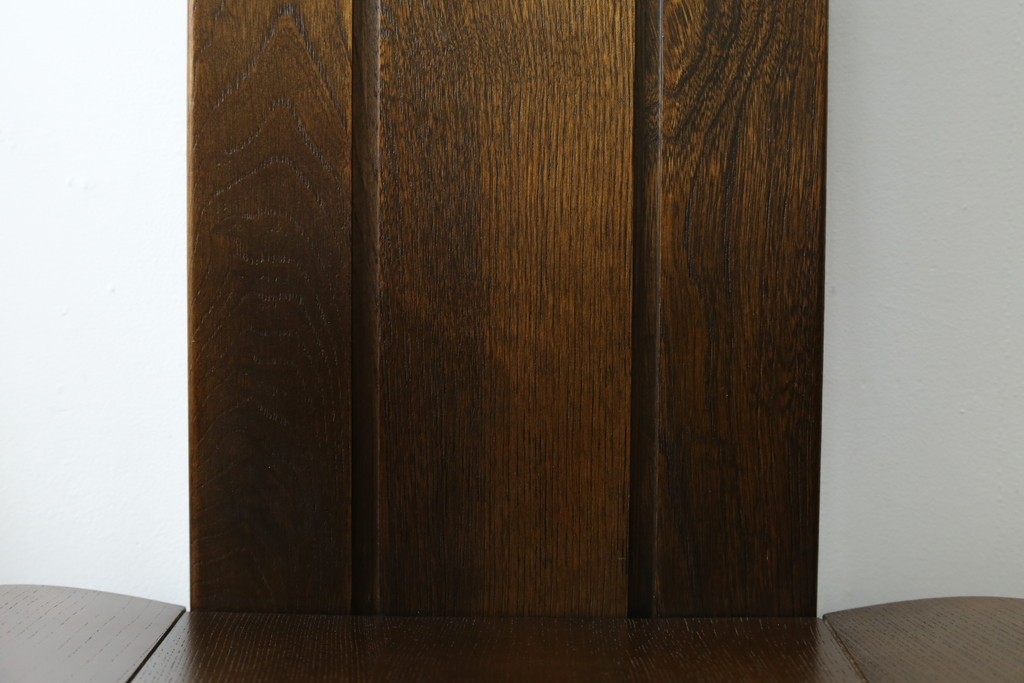 中古　美品　希少な廃番品!!　カリモク家具(karimoku)　ナラ(楢)材　持ち手付き　和モダンなハイバックチェア4脚セット　(R-082709)