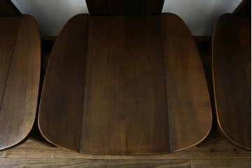 中古　美品　希少な廃番品!!　カリモク家具(karimoku)　ナラ(楢)材　持ち手付き　和モダンなハイバックチェア4脚セット　(R-082709)