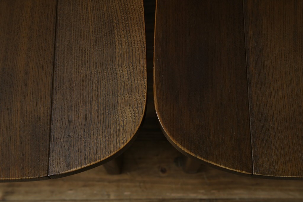 中古　美品　希少な廃番品!!　カリモク家具(karimoku)　ナラ(楢)材　持ち手付き　和モダンなハイバックチェア4脚セット　(R-082709)