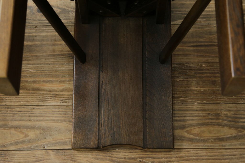 中古　美品　希少な廃番品!!　カリモク家具(karimoku)　ナラ(楢)材　持ち手付き　和モダンなハイバックチェア4脚セット　(R-082709)