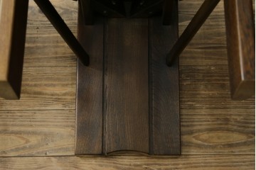 中古　美品　希少な廃番品!!　カリモク家具(karimoku)　ナラ(楢)材　持ち手付き　和モダンなハイバックチェア4脚セット　(R-082709)