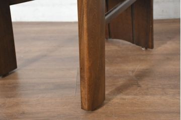 中古　美品　希少な廃番品!!　カリモク家具(karimoku)　ナラ(楢)材　持ち手付き　和モダンなハイバックチェア4脚セット(板座チェア、椅子、イス、バラ売り可能)(R-082709)