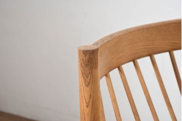 和製ビンテージ　希少モデル!!　国産職人手作り　伊勢丹別注　ナラ(楢)材　ゆったりとした時間を過ごしたくなる木のぬくもりに包まれた3連モジュール式曲木スピンドルバック3Pソファ(三人掛け、3人掛け、リビングチェア、トリプルソファ、アームソファ、ヴィンテージ)(R-082711)