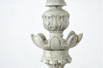 フランスアンティーク　南仏の大邸宅品　美しい木彫刻が素敵!!大振りでシャービックなキャンドルシャンデリア(天井照明、吊り下げ照明、ペンダントライト、蝋燭型、キャンドル型)(R-082712)