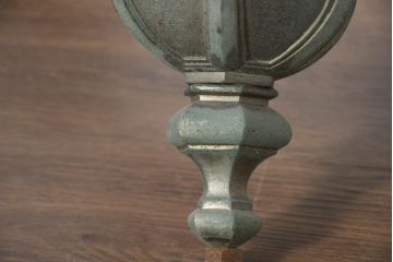 フランスアンティーク　特大で重厚!!一般家庭用とは思えないほど立派!凝った装飾のブロンズ製キャンドル式シャンデリア(天井照明、吊り下げ照明、ペンダントライト、蝋燭型、キャンドル型)(R-082715)