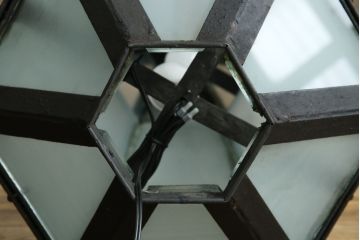 フランスビンテージ　アイアン　空間に圧倒的な存在感を与える特大サイズ照明(ペンダントライト、吊り下げ照明、天井照明、ヴィンテージ)(R-082716)