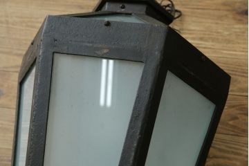 フランスビンテージ　アイアン　空間に圧倒的な存在感を与える特大サイズ照明(ペンダントライト、吊り下げ照明、天井照明、ヴィンテージ)(R-082716)