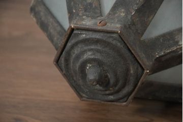 フランスビンテージ　アイアン　空間に圧倒的な存在感を与える特大サイズ照明(ペンダントライト、吊り下げ照明、天井照明、ヴィンテージ)(R-082717)