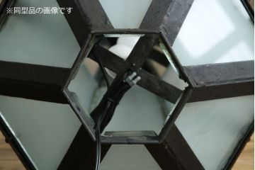 フランスビンテージ　アイアン　空間に圧倒的な存在感を与える特大サイズ照明(ペンダントライト、吊り下げ照明、天井照明、ヴィンテージ)(R-082717)