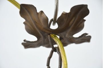 フランスアンティーク　1灯　空間を華やかに彩る繊細な装飾のシャンデリア(天井照明、ペンダントライト、吊り下げ照明)(R-082718)
