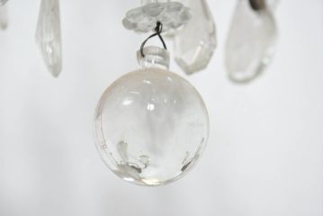 ヨーロッパアンティーク　ロートアイアンの風合いと簡素だが作りの良いデザインが映えるキャンドル式シャンデリア(天井照明、吊り下げ照明、ペンダントライト、蝋燭型、キャンドル型)(R-082719)