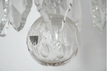 ヨーロッパアンティーク　極上品!!　大型　優美な雫型の装飾が光を柔らかく反射し幻想的な空間を作り上げるシャンデリア(8灯、天井照明、吊り下げ照明)(R-082721)