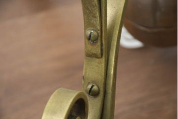 フランスビンテージ　ブラス素材のこった作りが魅力的なフロアスタンド(真鍮、しんちゅう、スタンドライト、スタンド照明、ヴィンテージ)(R-082722)
