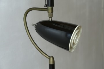和製ヴィンテージ　1960年頃　ミッドセンチュリー　間接照明と作業灯を備えたスポットライト付きフロアスタンド　(R-082723)