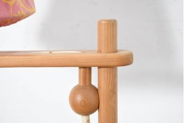 スウェーデンビンテージ　パイン材の温もりと優しい色が調和するナチュラルなフロアスタンド(スタンドライト、スタンド照明、ヴィンテージ、北欧)(R-082724)