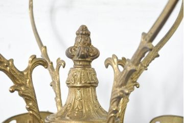 イタリアビンテージ　ブラスの重厚感と大理石支柱の上品さが際立つコートハンガー(真鍮、しんちゅう、ポールハンガー、洋服掛け、帽子掛け、ハットスタンド、ヴィンテージ、店舗什器)(R-082725)