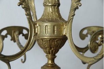 イタリアヴィンテージ　ブラスの重厚感と大理石支柱の上品さが際立つコートハンガー　(R-082725)