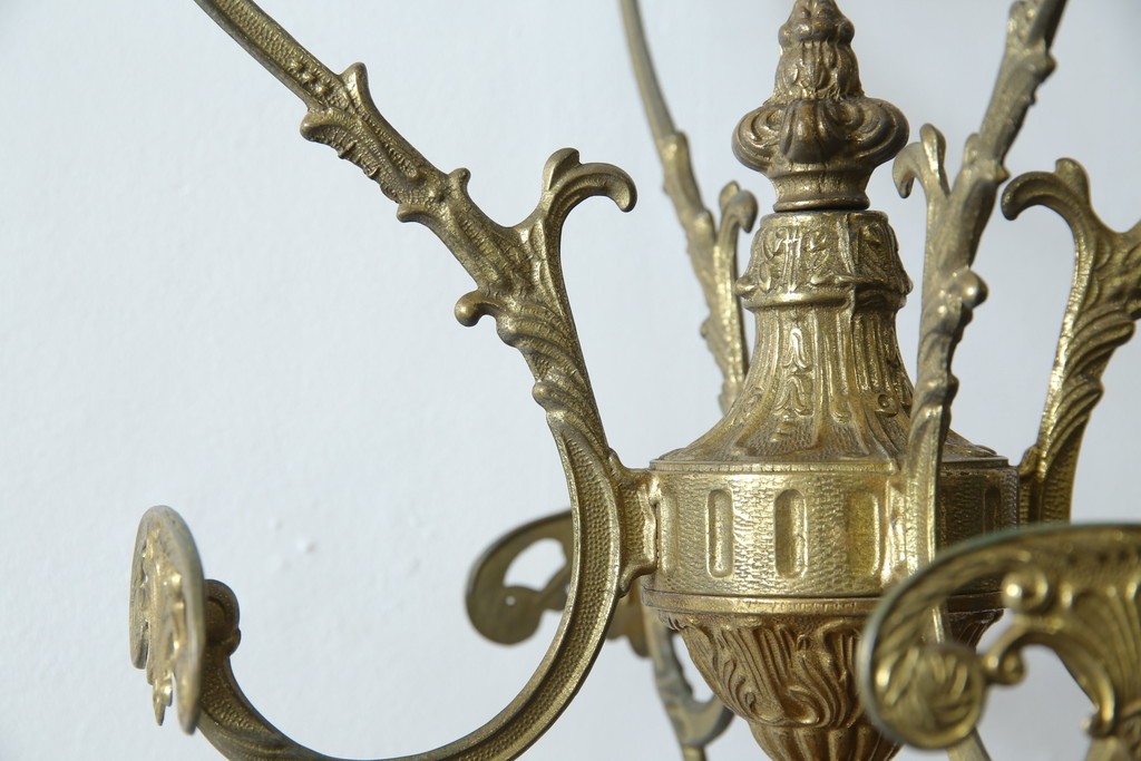 イタリアヴィンテージ　ブラスの重厚感と大理石支柱の上品さが際立つコートハンガー　(R-082725)