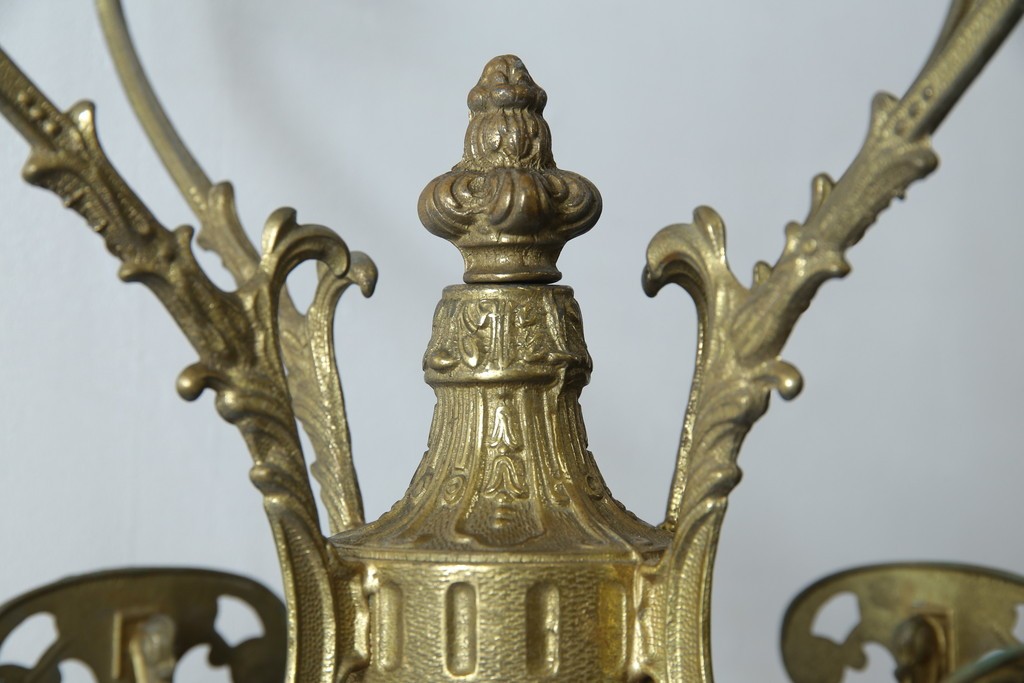 イタリアヴィンテージ　ブラスの重厚感と大理石支柱の上品さが際立つコートハンガー　(R-082725)