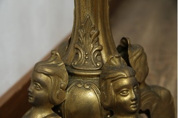 イタリアヴィンテージ　ブラスの重厚感と大理石支柱の上品さが際立つコートハンガー　(R-082725)