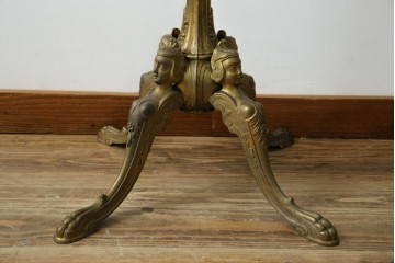 イタリアヴィンテージ　ブラスの重厚感と大理石支柱の上品さが際立つコートハンガー　(R-082725)