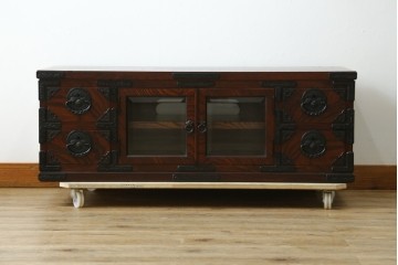 中古　超美品　岩谷堂箪笥　どっしりとした重厚感ある佇まいが魅力的なテレビ台　定価約45万円　(R-082727)